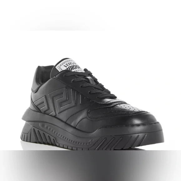 COPY - Men Versace Men\'s Greca Odissea Low Top Sneakers Sz 45/US12 NEW VERSACE Odissea Leather Low - Top Sneakers Grey / White  main image 2